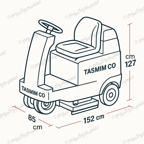 اسکرابر سرنشین‌دار T7صنعتی تصمیم وکیوم مدل 