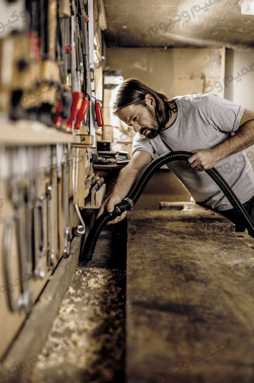 فیلتراسیون و سیکلون؛ جمع‌آوری تمیز با حداقل گرفتگی   جاروبرقی خاک اره