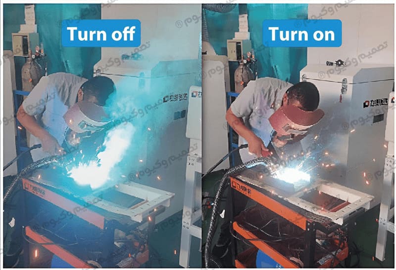 استفاده از جاروبرقی صنعتی دوده جوشکاری