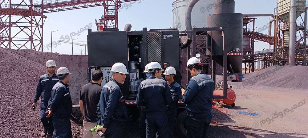 ایمنی مکش مواد دپو شده