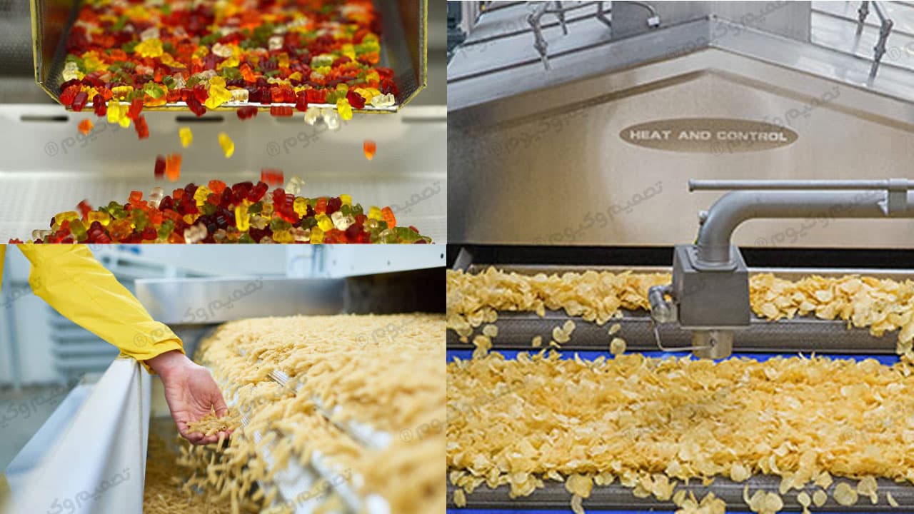 کاربرد داست کالکتور برای نشاسته در صنایع غذایی مثل پاستیل و پاستا برای حفظ تمیزی خط و کنترل غبار