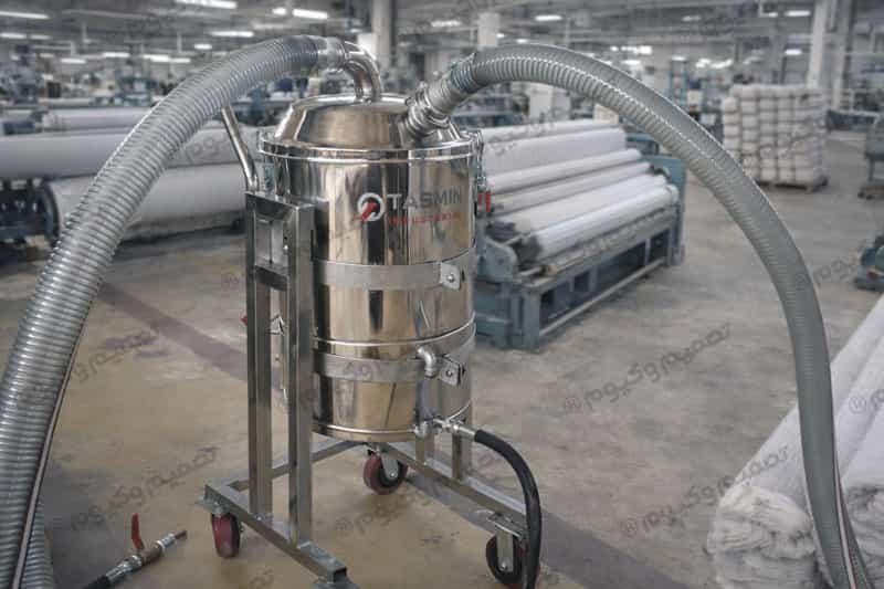 نمونه مخزن اضافه جاروبرقی صنعتی در صنعت نساجی