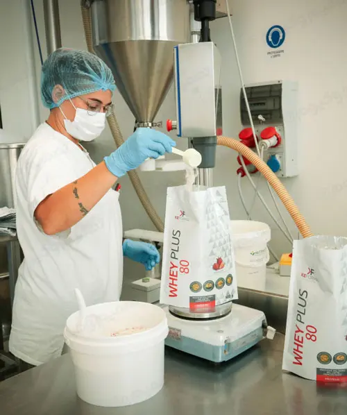 Whey protein powder supplement production